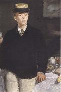 Edouard Manet Le dejeuner dans l'atelier (detail) (mk40) oil painting picture wholesale